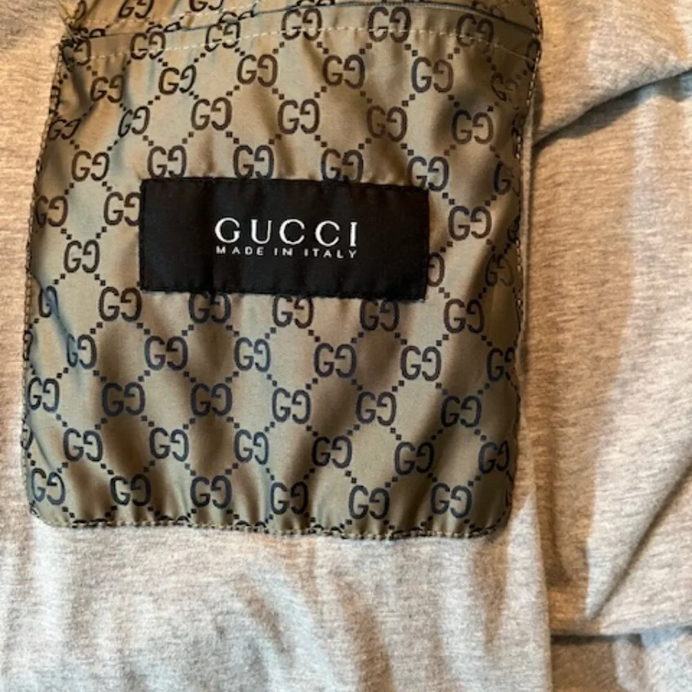 Gucci GG Supreme Monogram Bomber Jacket - Men’s XXL Tan Brown - Authentic